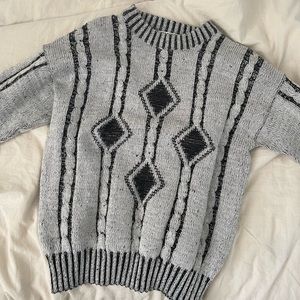 dark academia knit oversized sweater